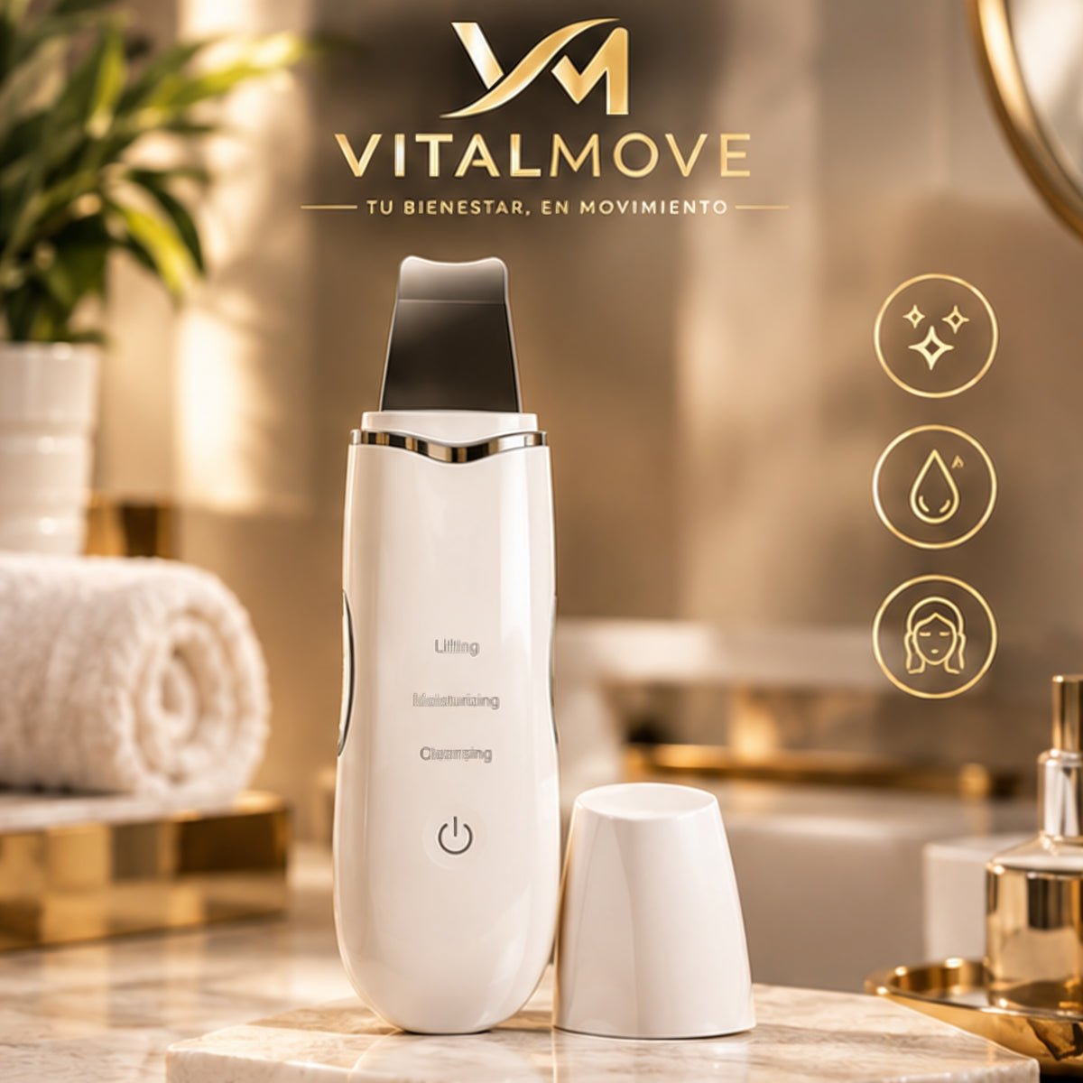 Espátula ultrasónica facial 3 en 1